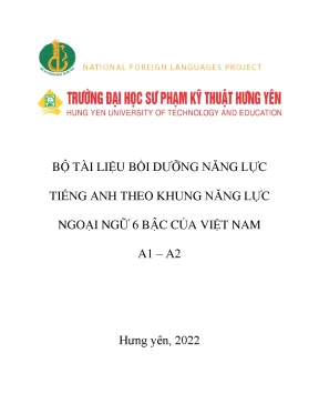 Bộ tài liệu bồi dưỡng năng lực tiếng anh vstep bậc 2 theo khung năng lực ngoại ngữ 6 bậc của việt nam