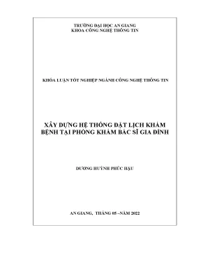 Xây dựng hệ thống đặt lịch khám bệnh tại phòng khám bác sĩ gia đình