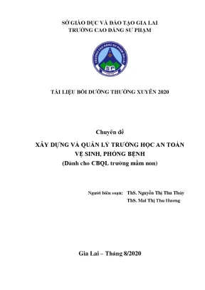 Tài liệu bồi dưỡng thường xuyên dành cho cán bộ quản lý trường mầm non