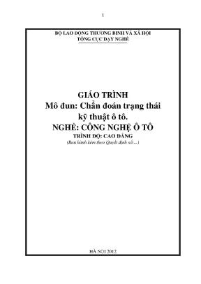 Giáo trình chuẩn đoán kĩ thuật ô tô