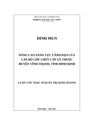 1106 nâng cao năng lực lãnh đạo của cán bộ chủ chốt cấp xã thuộc huyện vĩnh thạnh tỉnh bình định luận văn tốt nghiệp
