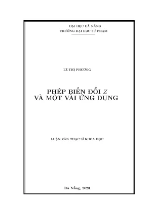 Phép biến đổi z và một vài ứng dụng