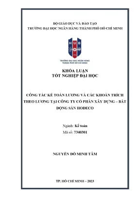 Công tác kế toán lương và các khoản trích theo lương tại công ty cổ phần xây dựng bất động sản hodeco