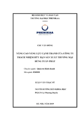 Nâng cao năng lực cạnh tranh của công ty trách nhiệm hữu hạn sản xuất thương mại hùng tuấn phát