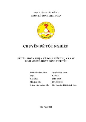 Kế toán tiêu thụ và xác định kết quả kinh doanh tại công ty cổ phần diligo holdings