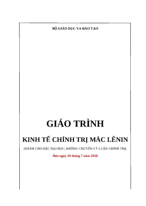 Giáo trình kinh tế chính trị mác lênin uel