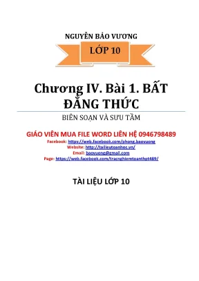 Chuyên đề bất đẳng thức nguyễn bảo vương
