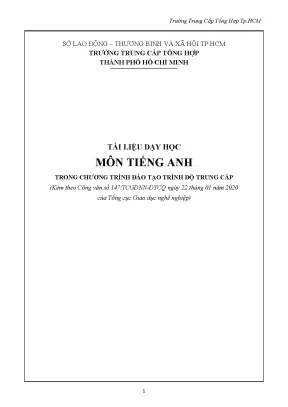 Giáo trình môn tiếng anh trình độ trung cấp