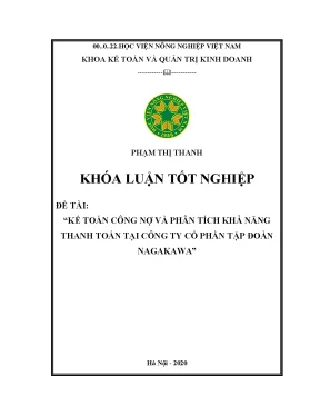 Kế toán công nợ và phân tích khả năng thanh toán tại công ty cổ phần tập đoàn nagakawa