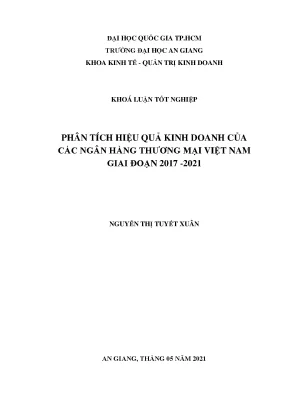 Phân tích hiệu quả kinh doanh của các ngân hàng thương mại việt nam giai đoạn 2017 2021