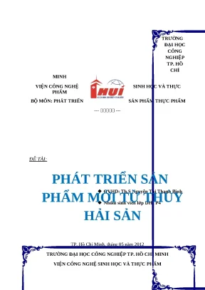 Tiểu luận luận văn phát triển sản phẩm mới từ thủy hải sản
