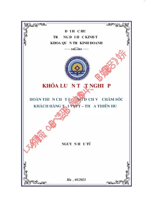 Hoàn thiện chất lượng dịch vụ chăm sóc khách hàng tại vnpt thừa thiên huế