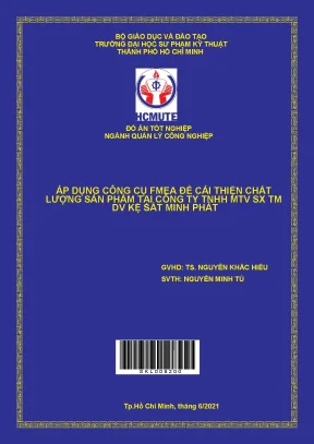 Áp dụng công cụ fmea để cải thiện chất lượng sản phẩm tại công ty tnhh mtv sx tm dv kệ sắt minh phát