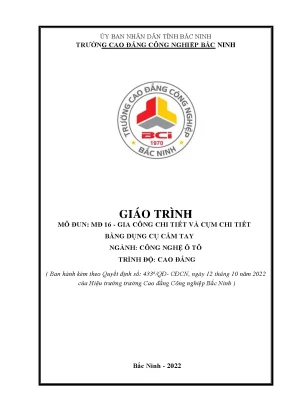 Mđ 16 gia công chi tiết và cụm chi tiết bằng dụng cụ cầm tay