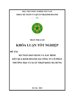Kế toán bán hàng và xác định kết quả kinh doanh tại công ty cổ phần thương mại và xuất nhập khẩu hà hưng