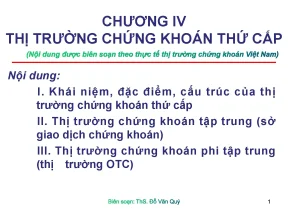 Chương 4 thị trường chứng khoán thứ cấp