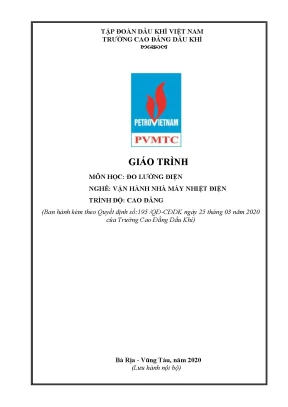 Giáo trình đo lường điện nghề vận hành nhà máy nhiệt điện trình độ cao đẳng