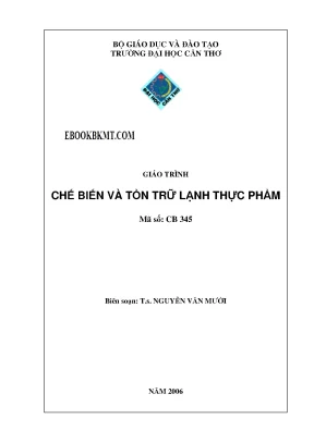 Chế biến và tồn trữ lạnh thực phẩm ts nguyễn văn mười