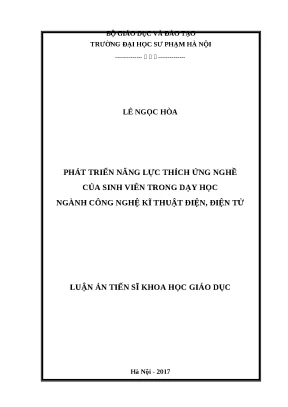 0618 phát triển năng lực thích ứng nghề của sinh viên trong dạy học ngành công nghệ kĩ thuật điện điện tử luận văn tốt nghiệp