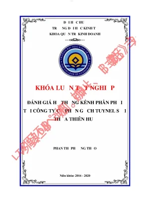 Đánh giá hệ thống kênh phân phối tại công ty cổ phần gạch tuynel số 1 thừa thiên huế