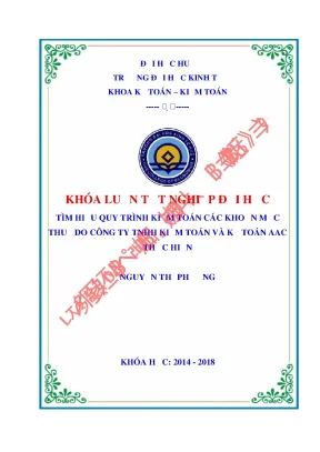 Khóa luận tốt nghiệp tìm hiểu quy trình kiểm toán các khoản mục thuế do công ty tnhh kiểm toán và kế toán aac thực hiện