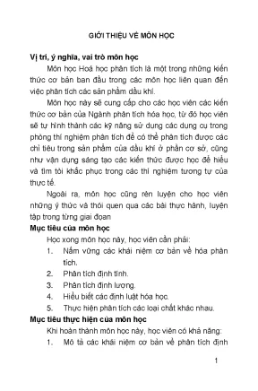 Giáo trình hoá học phân tích