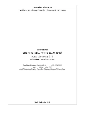 Giáo trình sửa chữa gầm ô tô mđ17 thầy tuyên