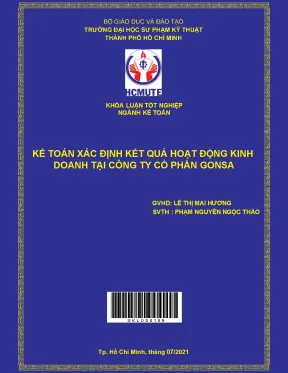 Khóa luận tốt nghiệp kế toán xác định kết quả hoạt động kinh doanh tại công ty cổ phần gonsa