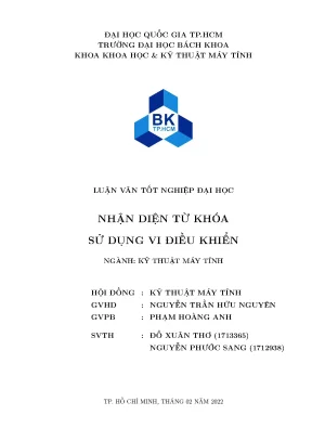 Nhận diện từ khóa sử dụng vi điều khiển