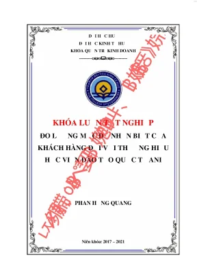 Đo lường mức độ nhận biết của khách hàng đối với thương hiệu học viện đào tạo quốc tế ani