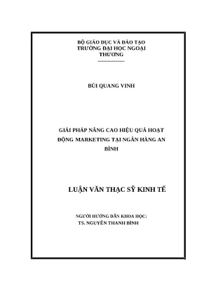 Luận văn thạc sỹ kinh tế giải pháp nâng cao hiệu quả hoạt động marketing tại ngân hàng an bình