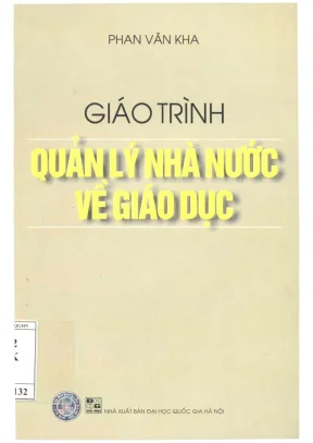 Giáo trình quản lý nhà nước về giáo dục phần 1