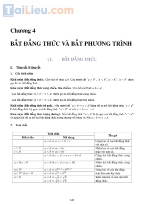 Ly thuyet cac dang toan va bai tap bat dang thuc va bat phuong trinh 10