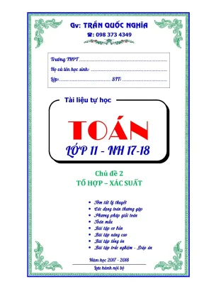Chuyên đề xác suất tổ hợp trằn quốc nghĩa
