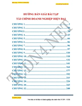 Giải bài tập tài chính doanh nghiệp