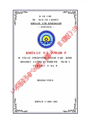 Giải pháp nâng cao hiệu quả kinh doanh của công ty tnhh thương mại và dịch vụ tấn lập
