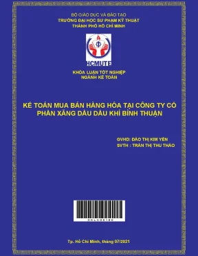 Kế toán mua bán hàng hóa tại công ty cổ phần xăng dầu dầu khí bình thuận