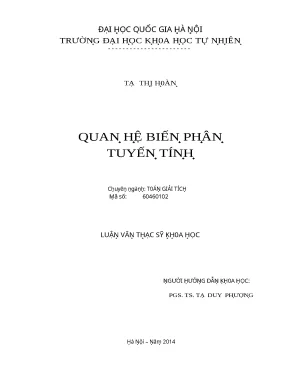 Luận văn thạc sĩ quan hệ biến phân tuyến tính lvts vnu