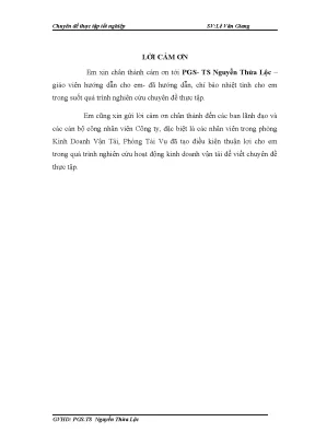 Thực trạng và một số giải pháp phát triển kinh doanh vận tải của công ty cổ phần vận tải thuỷ 1