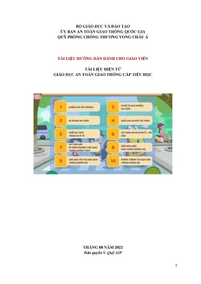 Tài liệu điện tử giáo dục an toàn giao thông cấp tiểu học tài liệu dành cho giáo viên