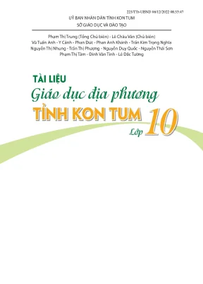 Tài liệu giáo dục địa phương lớp 10 tỉnh kon tum