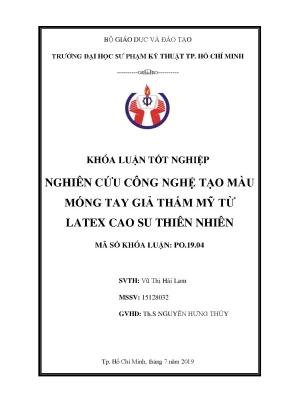Nghiên cứu công nghệ tạo màu móng tay giả thẩm mỹ từ latex cao su thiên nhiên