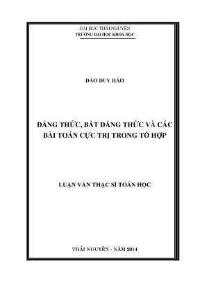 Đẳng thức bất đẳng thức và các bài toán cực trị trong tổ hợp