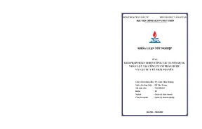 Chuyên ngành quản trị doanh nghiệp giải pháp hoàn thiện công tác tuyển dụng nhân lực tại công ty cổ phần dược và vật tư y tế thái nguyên