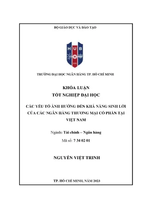Các yếu tố ảnh hưởng đến khả năng sinh lời của các ngân hàng tmcp tại việt nam