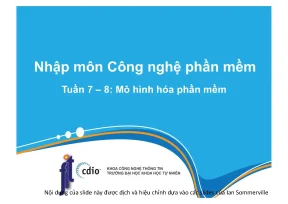 Tuần 7 8 mô hình hoá phần mềm