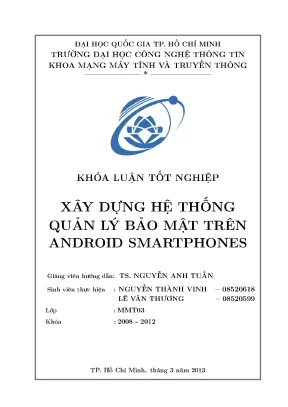 Xây dựng hệ thống quản lý bảo mật trên android smartphones