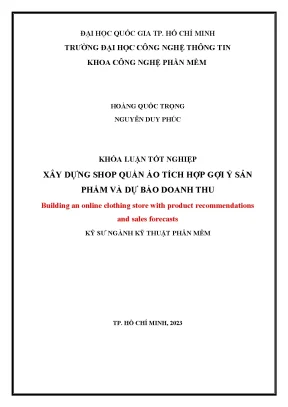 Khóa luận xây dựng shop quần áo tích hợp gợi ý sản phẩm và dự báo doanh thu