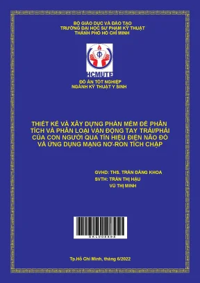 Thiết kế và xây dựng phần mềm để phân tích và phân loại vận động tay trái phải của con người qua tín hiệu điện não đồ và ứng dụng mạng nơ ron tích chập