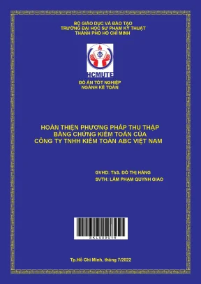 Hoàn thiện phương pháp thu thập bằng chứng kiểm toán của công ty tnhh kiểm toán abc việt nam